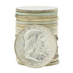 Roll of (20) 1959-D Brilliant Uncirculated Franklin Half Dollar Coins