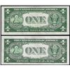Image 2 : Lot of (2) 1935D $1 Silver Certificate Notes Narrow Uncirculated