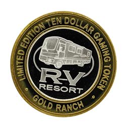 .999 Silver Gold Ranch Resort Verdi, Nevada $10 Casino Limited Edition Gaming To