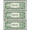 Image 2 : Lot of (3) Consecutive 1935D $1 Silver Certificate Notes Narrow Uncirculated