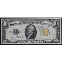 1934A $10 North Africa WWII Emergency Silver Certificate Note