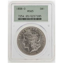 1898-O $1 Morgan Silver Dollar Coin PCGS MS65