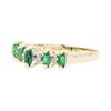 Image 2 : 14KT Yellow Gold Lady's 0.50ctw Emerald and Diamond Ring