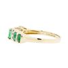 Image 3 : 14KT Yellow Gold Lady's 0.50ctw Emerald and Diamond Ring