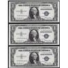 Image 1 : Lot of (3) 1935E Consecutive $1 Silver Certificate Notes Uncirculated