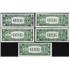 Image 2 : Lot of (5) 1935D $1 Silver Certificate Notes Narrow Uncirculated
