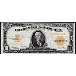 1922 $10 Gold Certificate Note