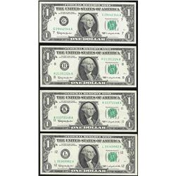 Lot of (4) 1963 $1 Federal Reserve Notes