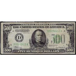 1934A $500 Federal Reserve Note Cleveland