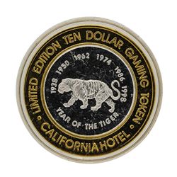 .999 Silver Sam Boyds California Hotel $10 Casino Limited Edition Gaming Token