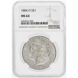 1884-O $1 Morgan Silver Dollar Coin NGC MS64