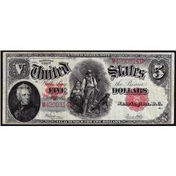 1907 $5 Woodchopper Legal Tender Note