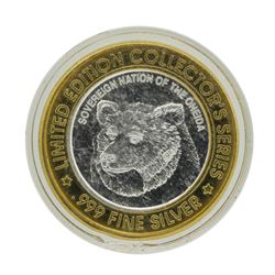 .999 Silver Oneida Bingo Green Bay, Wisconsin $10 Limited Edition Gaming Token