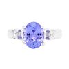 Image 1 : 14KT White Gold 1.90ct Tanzanite and Diamond Ring
