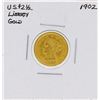 Image 1 : 1902 $2 1/2 Liberty Head Quarter Eagle Gold Coin