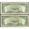 Image 2 : Lot of (2) 1963 $5 Legal Tender Notes