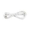 Image 1 : 14KT White Gold 0.21ctw Diamond Infinity Ring