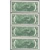 Image 2 : Lot of (4) Consecutive 1976 $2 Federal Reserve Notes Uncirculated