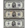 Image 1 : Lot of (3) 1934 $5 Silver Certificate Notes