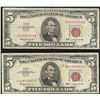 Image 1 : Lot of (2) 1963 $5 Legal Tender Notes