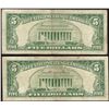 Image 2 : Lot of (2) 1963 $5 Legal Tender Notes