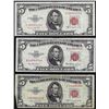 Image 1 : Lot of (3) 1953 $5 Legal Tender Notes