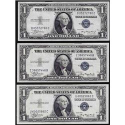 Lot of (3) 1935A $1 Silver Certificate Notes Uncirculated