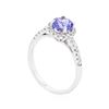 Image 3 : 18KT White Gold 1.18ct Tanzanite and Diamond Ring