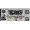 Image 1 : 1800s $2 Adrian Insurance Company Obsolete Note
