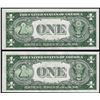 Image 2 : Lot of (2) Consecutive 1935D $1 Silver Certificate Notes Wide Uncirculated