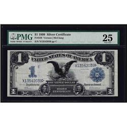 1899 $1 Black Eagle Silver Certificate Note PMG VF25