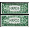 Image 2 : Lot of (2) Consecutive 1935A $1 Silver Certificate Notes Uncirculated