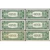 Image 2 : Lot of (6) 1935 $1 Silver Certificate Notes