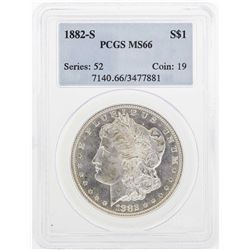 1882-S $1 Morgan Silver Dollar Coin PCGS MS66