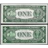 Image 2 : Lot of (2) 1935D $1 Silver Certificate Notes Wide Uncirculated