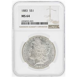 1883 $1 Morgan Silver Dollar Coin NGC MS64