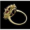 Image 3 : 14KT Yellow Gold 3.87ctw Ruby and Diamond Ring