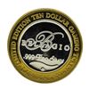 Image 2 : .999 Silver Bellagio Las Vegas, Nevada $10 Casino Limited Edition Gaming Token