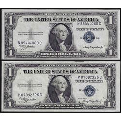 Lot of (2) 1935A $1 Silver Certificate Notes Uncirculated