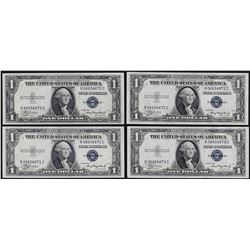 Lot of (4) Consecutive 1935A $1 Silver Certificate Notes Uncirculated