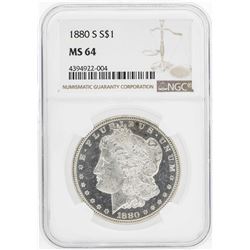 1880-S $1 Morgan Silver Dollar Coin NGC MS64