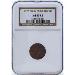 1972 Doubled Die Obverse Lincoln Penny NGC  MS63RB