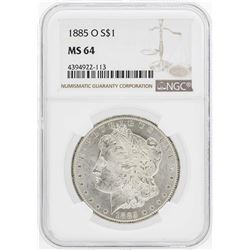 1885-O $1 Morgan Silver Dollar Coin NGC MS64