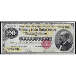 1882 $20 Gold Certificate Note