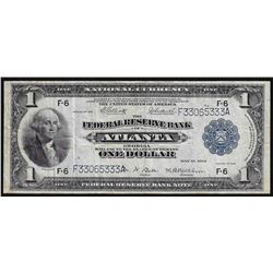 1918 $1 Federal Reserve Bank of Atlanta National Currency Note