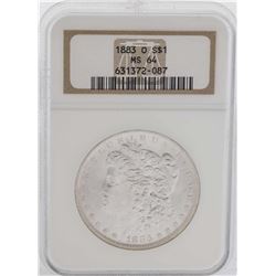 1883-O $1 Morgan Silver Dollar Coin NGC MS64