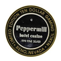 .999 Silver Peppermill Hotel Casino Reno, NV $10 Casino Limited Edition Gaming T