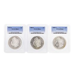 Lot of 1879-S to 1881-S $1 Morgan Silver Dollar Coins PCGS MS64