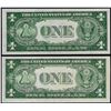 Image 2 : Lot of (2) Consecutive 1935A $1 Silver Certificate Notes Uncirculated