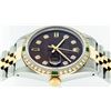 Image 8 : Rolex Mens Two Tone 14KT Yellow Gold Emerald and Diamond Datejust Wristwatch